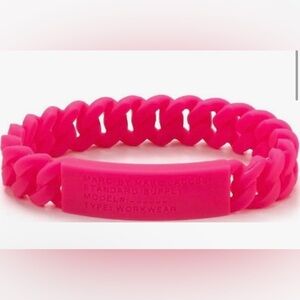 Marc by Marc Jacobs Vibrant Pink Silicone Chain Bracelet